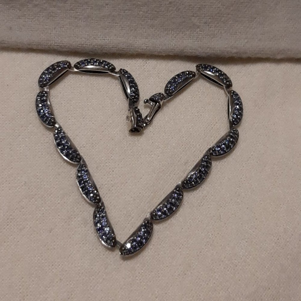 Alexis Bittar Blue Sapphire Tennis Bracelet EUC!